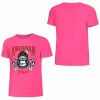 Pink cotton short-sleeved T-shirt with "AMERICAN LEGEND" gorilla graphic print for summer fashion.