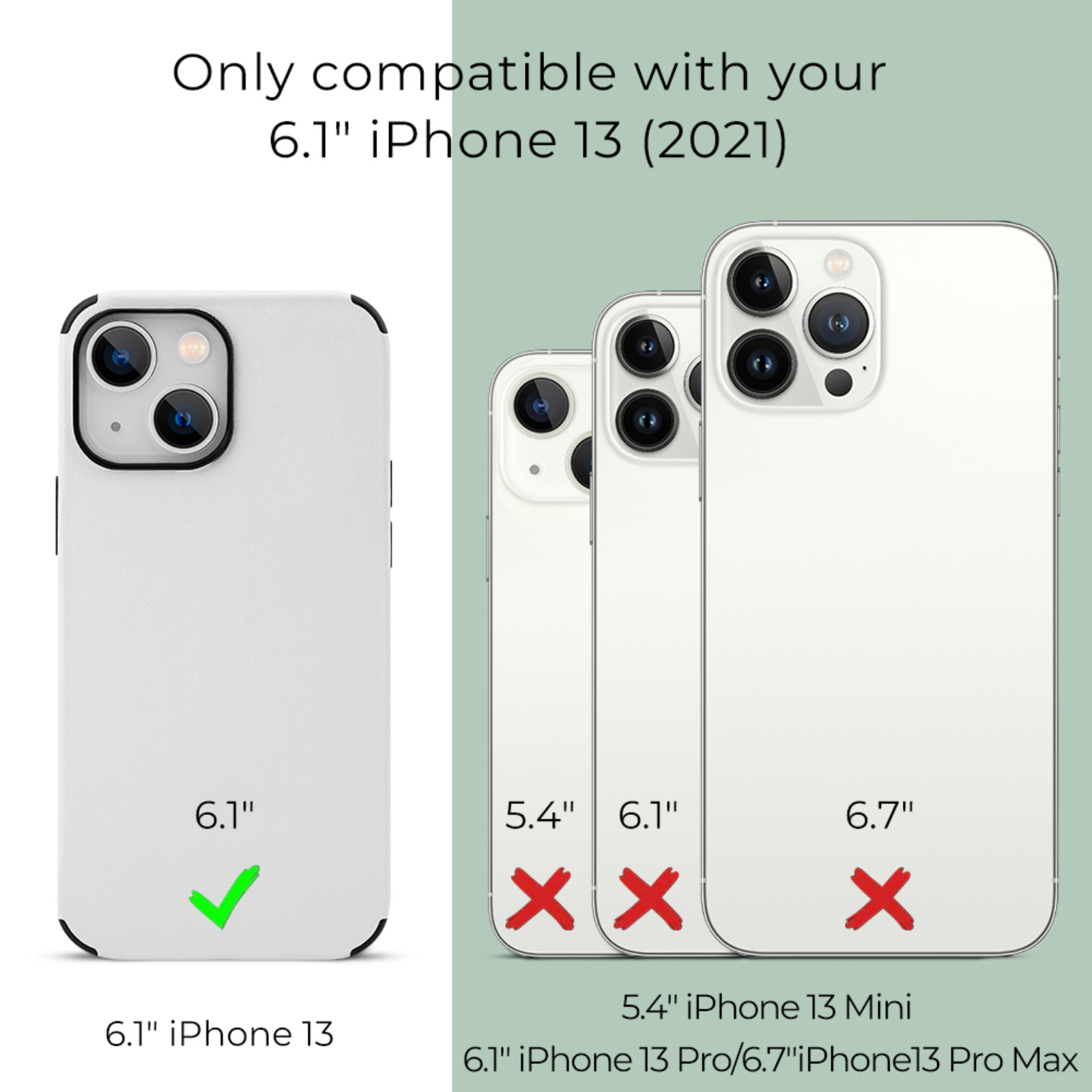 White iPhone 13 Skin Case with compatible model, scratch-resistant protection.