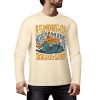 Cream pure cotton long-sleeved T-shirt featuring ASMODUS SOULFUL SHAKER graphic, casual wear.