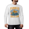 White pure cotton long sleeve T-shirt featuring ASMODUS SOULFUL SHAKER graphic for casual wear.