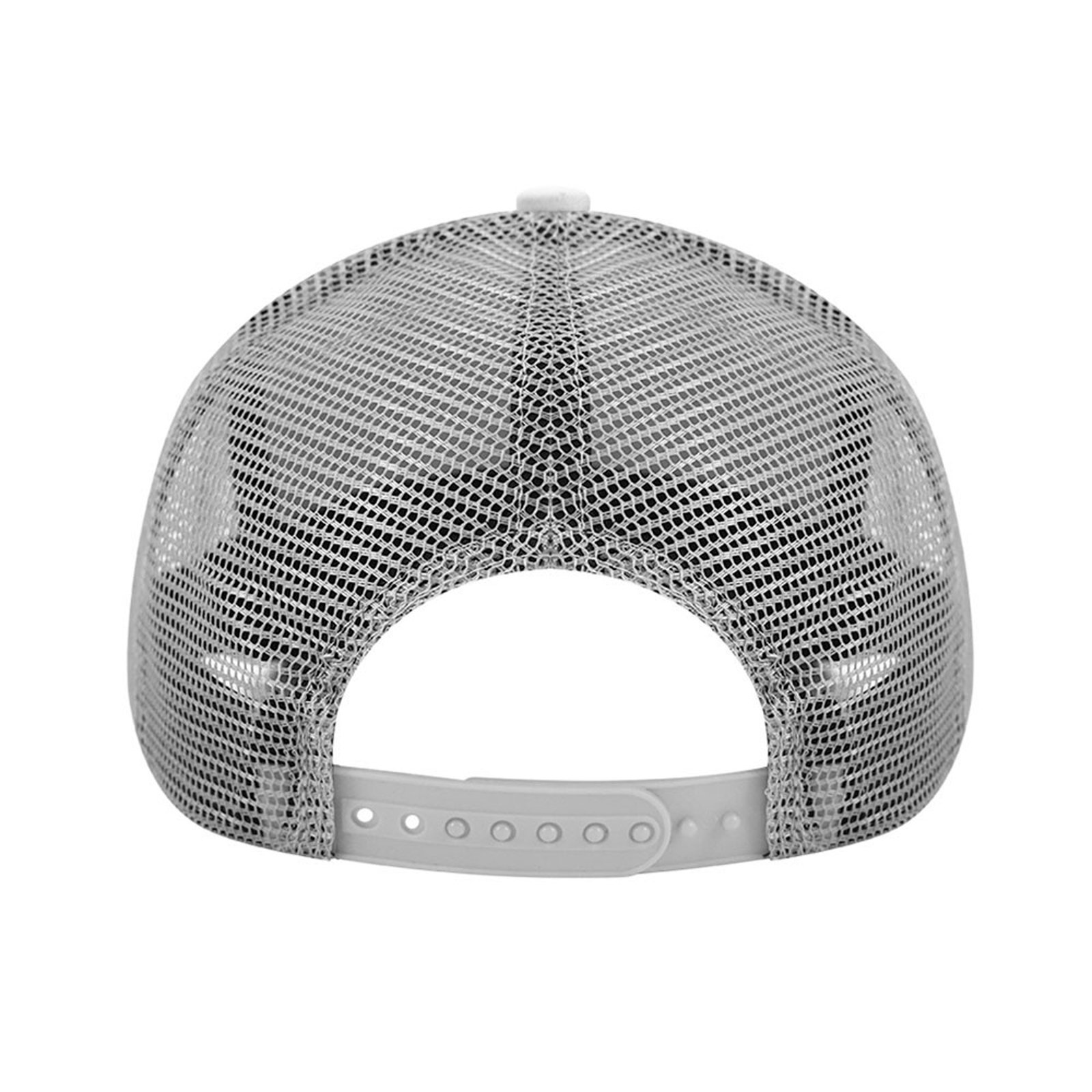 Gray mesh back baseball cap, adjustable design, perfect for outdoor sports and daily wear.