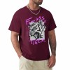 Men's dark red 100% cotton 'Fearless Tiger' graphic tee, front view
