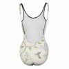 Floral print U-back one-piece swimsuit, polyester, beach & pool swimwear