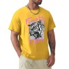 Yellow cotton men's 'Fearless Tiger' graphic T-shirt, front and back print,collection
