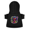 Black Pet Suit with Hat, Hip-hop Style, Polyester Cotton Fabric for Pets.