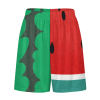 Ice silk watermelon print pajama shorts, comfortable and breathable home wear.