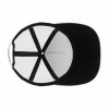 Black baseball cap interior view, showing structure and mesh back for breathability and comfort, adjustable for outdoor wear.