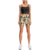 Floral yoga shorts for women. High-waist, sweat-wicking, breathable. Ideal for yoga & everyday wear.