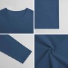 Blue pure cotton long sleeve T-shirt fabric detail, collar, sleeve, casual wear