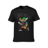 Black men's 'Just Do It' baseball cartoon T-shirt, 100% cotton, breathable fabric