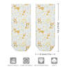 Yellow patterned socks, large chemical fiber, breathable, for all seasons, 20-21cm