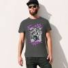 Men's gray cotton Fearless Tiger graphic T-shirt, collection. 100% cotton, front view.