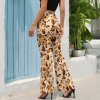 Beige animal print LP Flared Pants, comfortable and stylish for casual wear