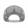 White mesh back baseball cap, adjustable fit for outdoor wear.
