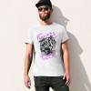 White cotton men's Fearless Tiger graphic T-shirt.  collection.