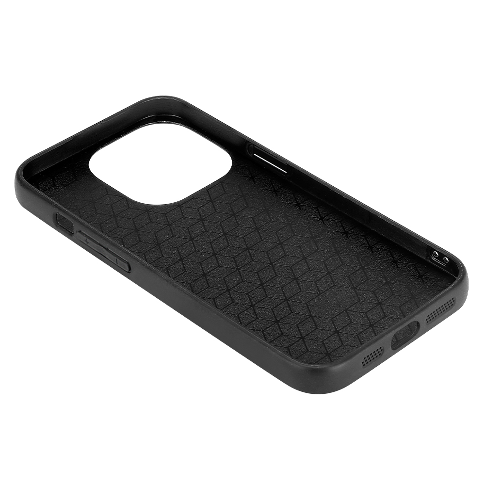 Black iPhone 15 Case, Glass + TPU, Protective Phone Cover