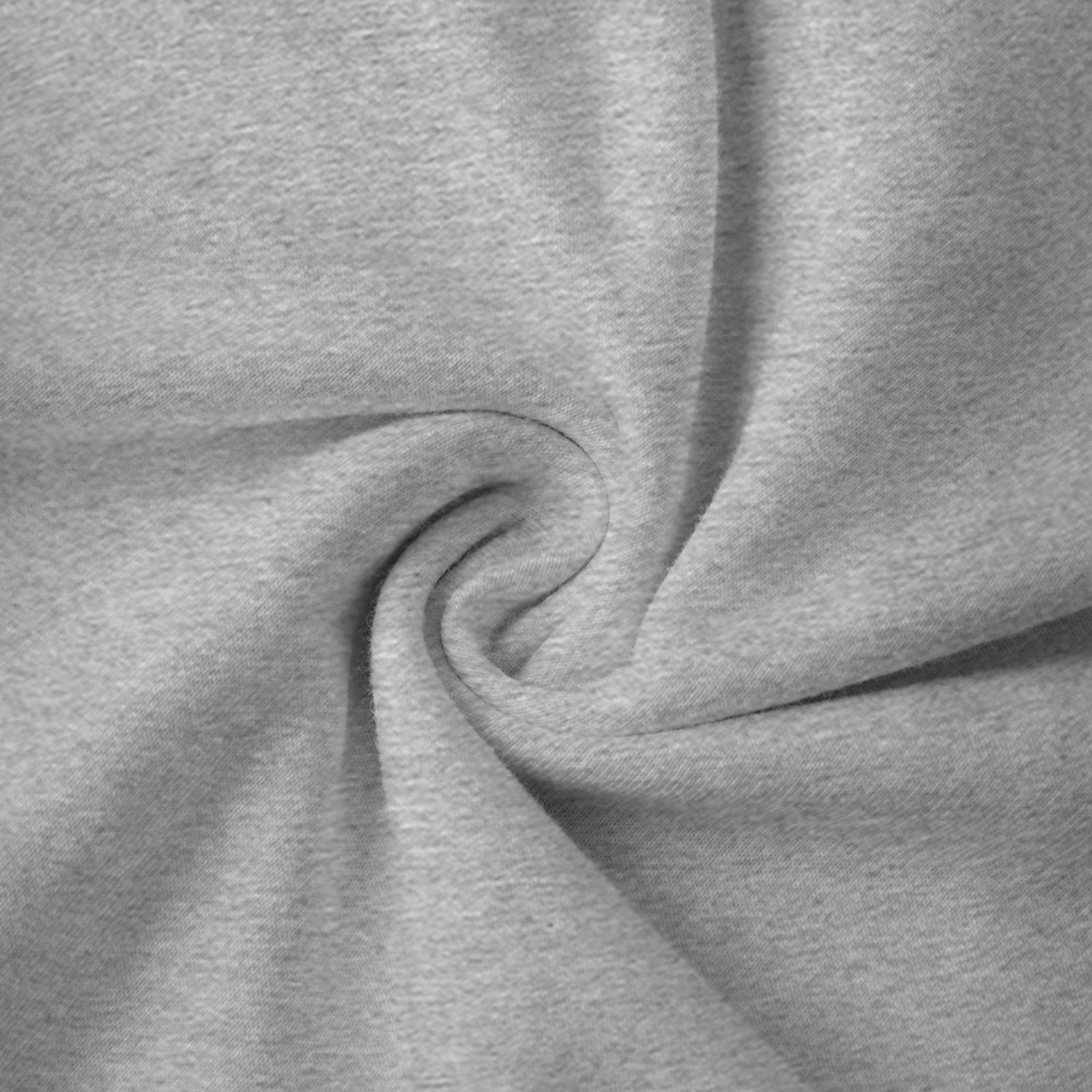 Close-up of grey fleece fabric detail, comfortable cotton blend for Women's Hoodie Sweatshirt, soft and slightly elastic.