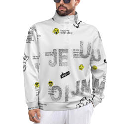 Men's stand-up collar long-sleeved sweatshirt