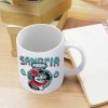 White ceramic SANGRIA mug, ideal for coffee shops or home use, durable ceramic design.