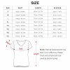 Ice silk V-neck shirt size chart, showing bust, length, and sleeve measurements in centimeters and inches.
