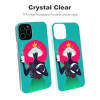 iPhone 12 Pro Max case with turquoise and cartoon design, crystal clear protection, Inkedjoy.