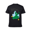 Black men's cotton 'Just Do It' baseball cartoon T-shirt
