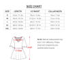 Ladies' Short Sleeve Dress Size Chart - Measurements in cm and inches