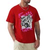 Red Fearless Tiger men's cotton T-shirt, front view,  collection