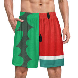 Ice silk pajama pants with a watermelon pattern. Comfortable, breathable, and perfect for home wear.