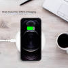 iPhone 12 series wirelessly charging on white pad with TPU case, stylish design