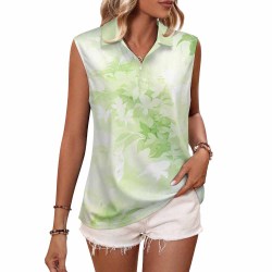 Women's boutique sleeveless polo vest
