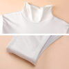 White turtleneck bodysuit, polyester-spandex blend, long sleeves. Versatile, stylish design.
