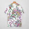 Floral Paisley Print V-neck Top of Two-Piece Set | Brushed Milk Fabric by Inkedjoy