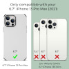 White iPhone 13 Pro Max case, compatible with 6.7 inch model, scratch-resistant Inkedjoy