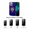 iPhone 13 Pro Max case with tiger face design, scratch-resistant glass back