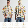 Plus Size Animal Print Hoodie with Drawstring Hood, Polyester Fabric.