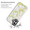 iPhone 16 case with cartoon bear design, shockproof and card slot, TPU leather cover.