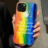 Rainbow iPhone 15 Case with Inspirational Quote