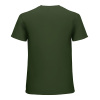Men's dark green 100% cotton t-shirt - back view, crew neck design, Inkedjoy product.