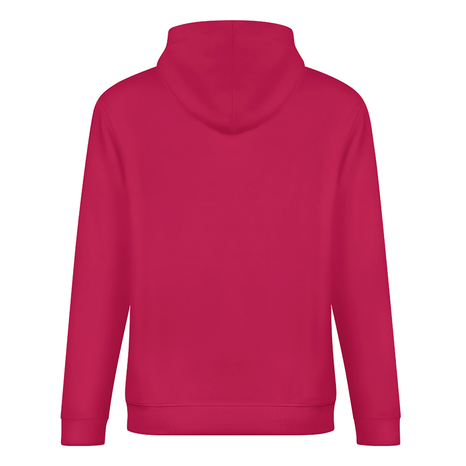 Hot pink 100% cotton hoodie, loose fit, suitable for daily wear.