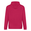 Hot pink 100% cotton hoodie, loose fit, suitable for daily wear.