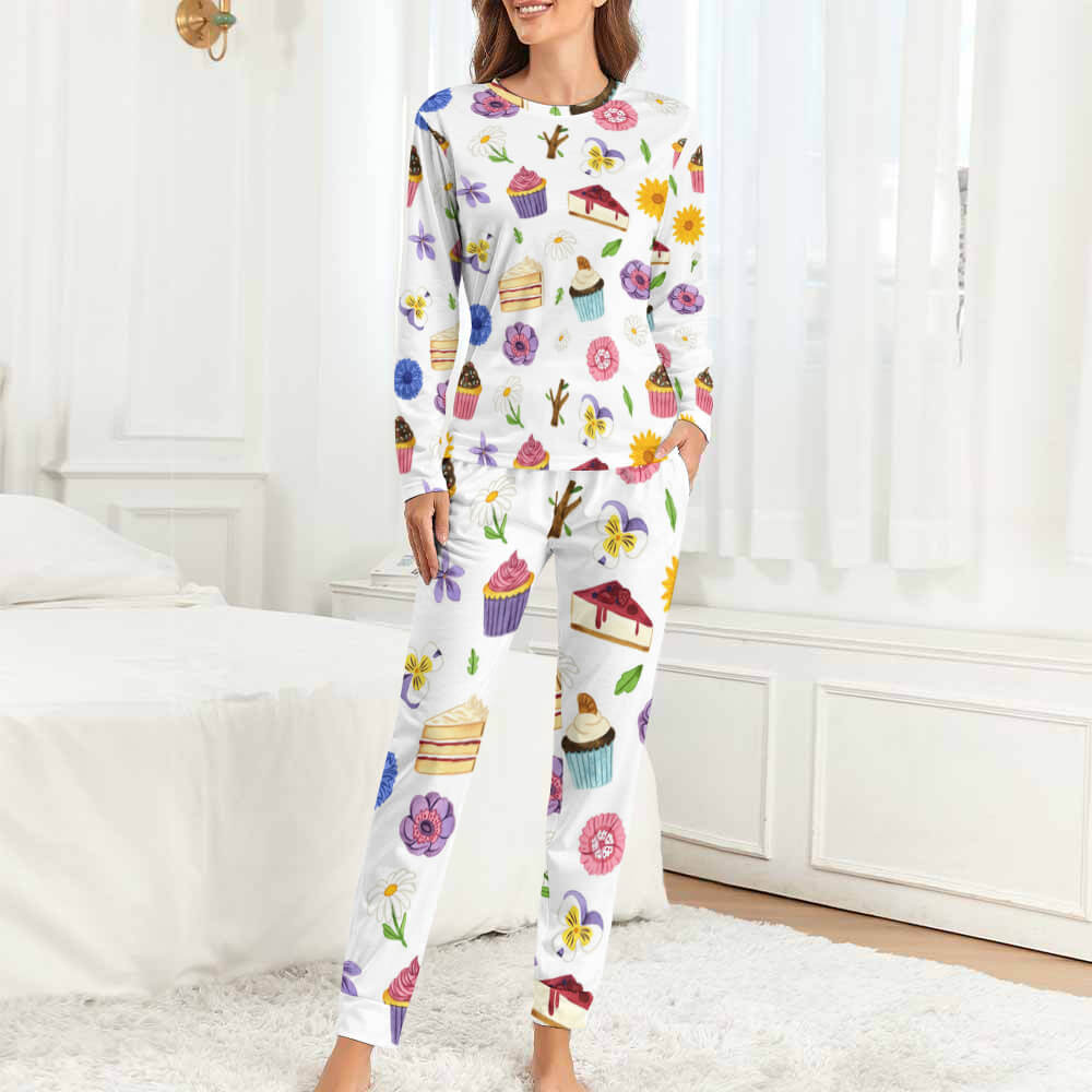 Soft Women's Pajama Set with colorful patterns