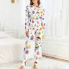 Soft Women's Pajama Set with colorful patterns