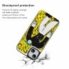 iPhone 14 case with yellow black design, shockproof protection, card slot available.