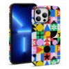 iPhone 13 Fiber Skin Case with Colorful Geometric Pattern Design