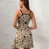Ladies' Slim Sling Dress with Star Print - Adjustable straps and flattering fit, perfect for summer parties and getaways