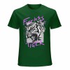 Green 100% Cotton Fearless Tiger Graphic T-shirt - Collection