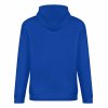 Royal blue 100% cotton hooded sweater, loose fit, for daily wear.
