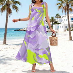 Long dress with shoulder straps