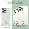 White iPhone 13 Pro case, compatible with 6.1 inch model, scratch-resistant, Inkedjoy